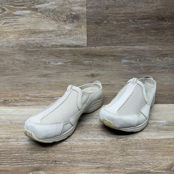 Easy Spirit Argyle Leather/Mesh Taupe Mule Women's Size 7.5 - Picture 1 of 6